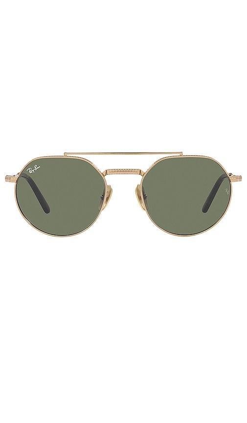 Ray-Ban Jack II Titanium in Metallic Gold. Product Image