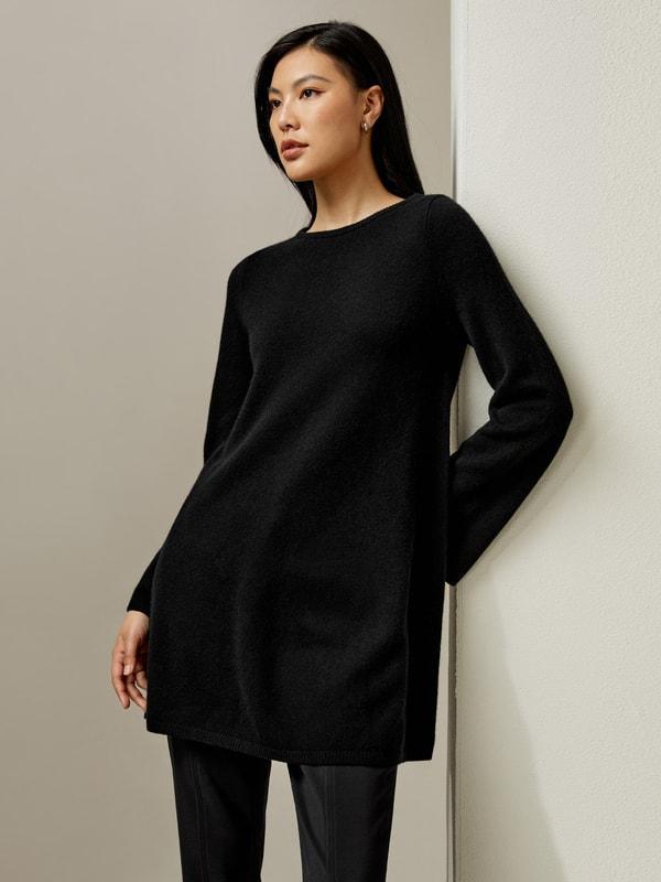 Pullover Mid-length Cashmere Sweater Product Image