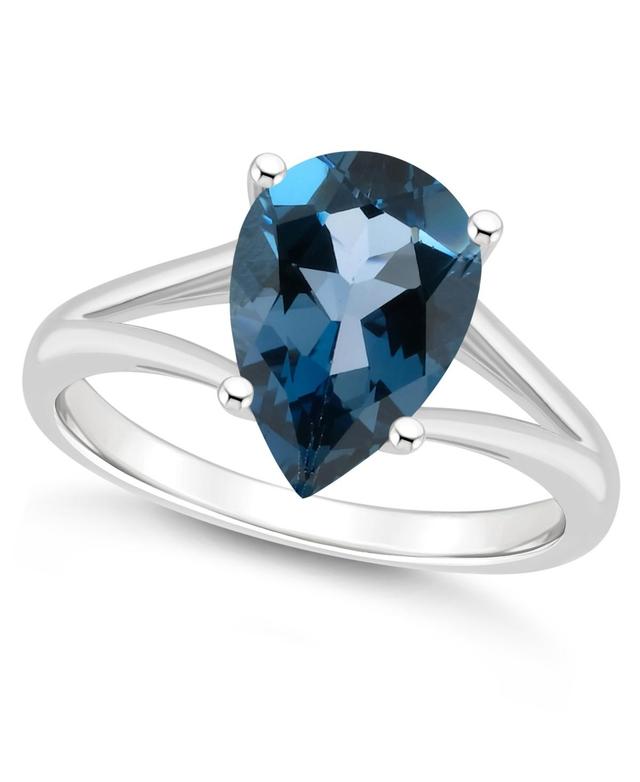 Macys Womens London Blue Topaz (3-2/3 ct.t.w.) Ring in Sterling Silver Product Image