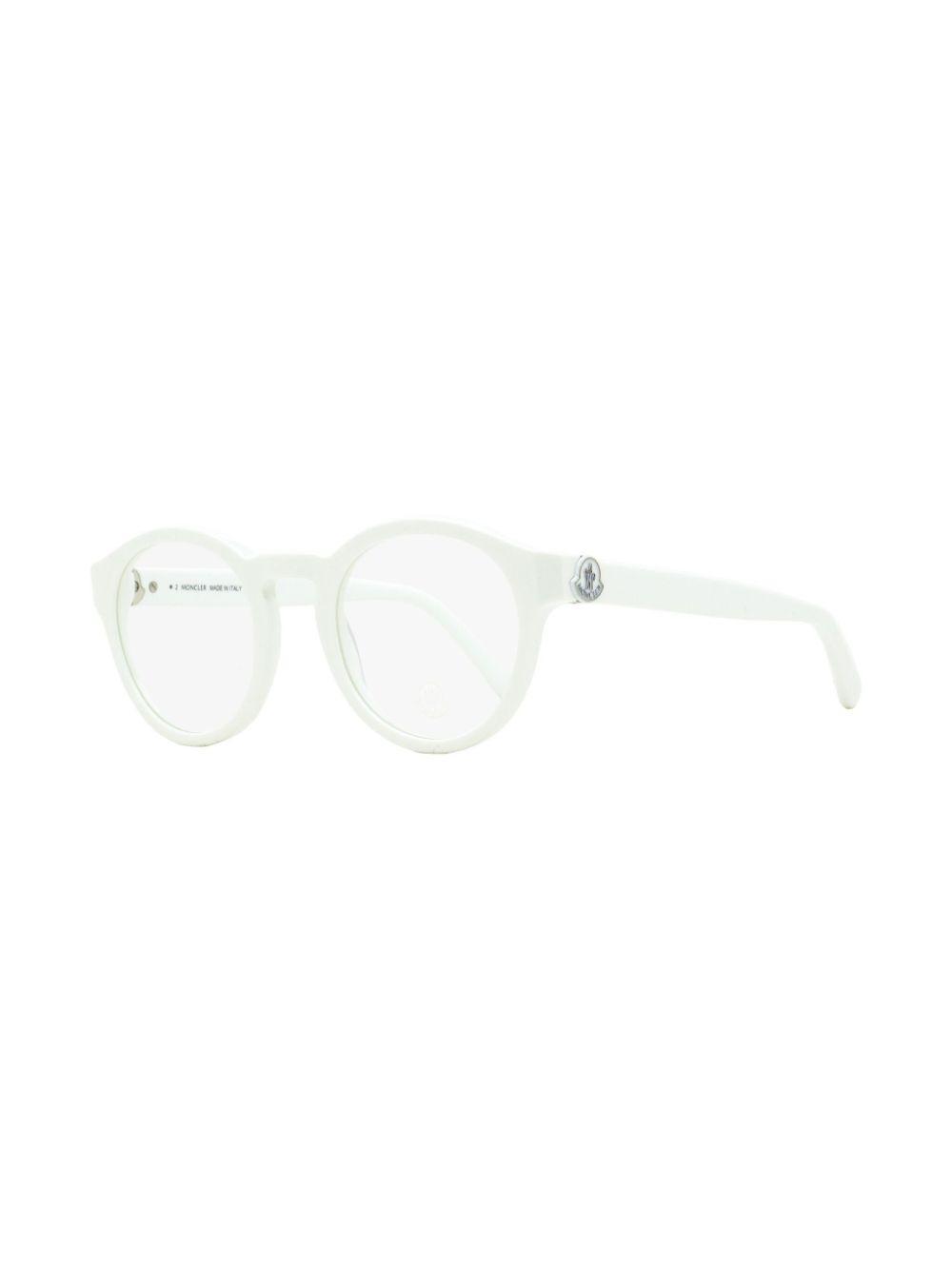 MONCLER Ml5189 Oval-frame Glasses In Weiss Product Image