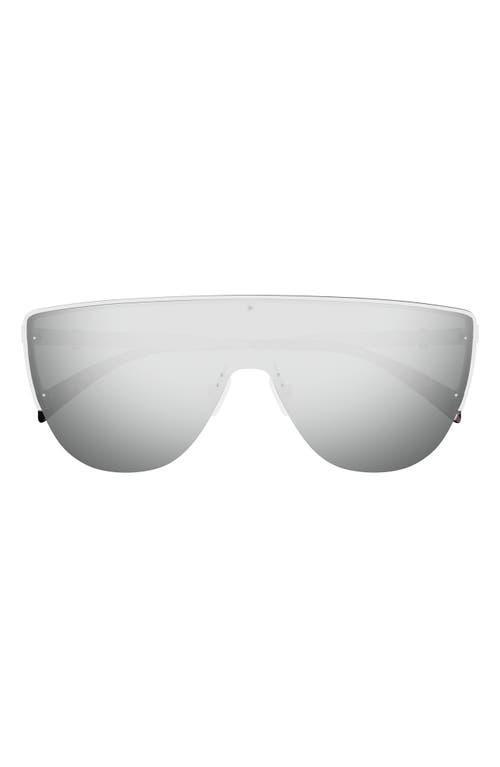 Mens Skull Metal Shield Sunglasses Product Image