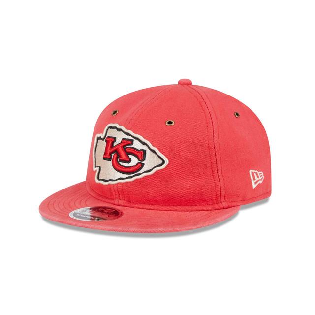 Kansas City Chiefs Cotton Canvas Retro Crown 9FIFTY Adjustable Hat Male Product Image