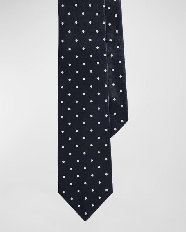 Men's Polka Dot Silk Tie Product Image