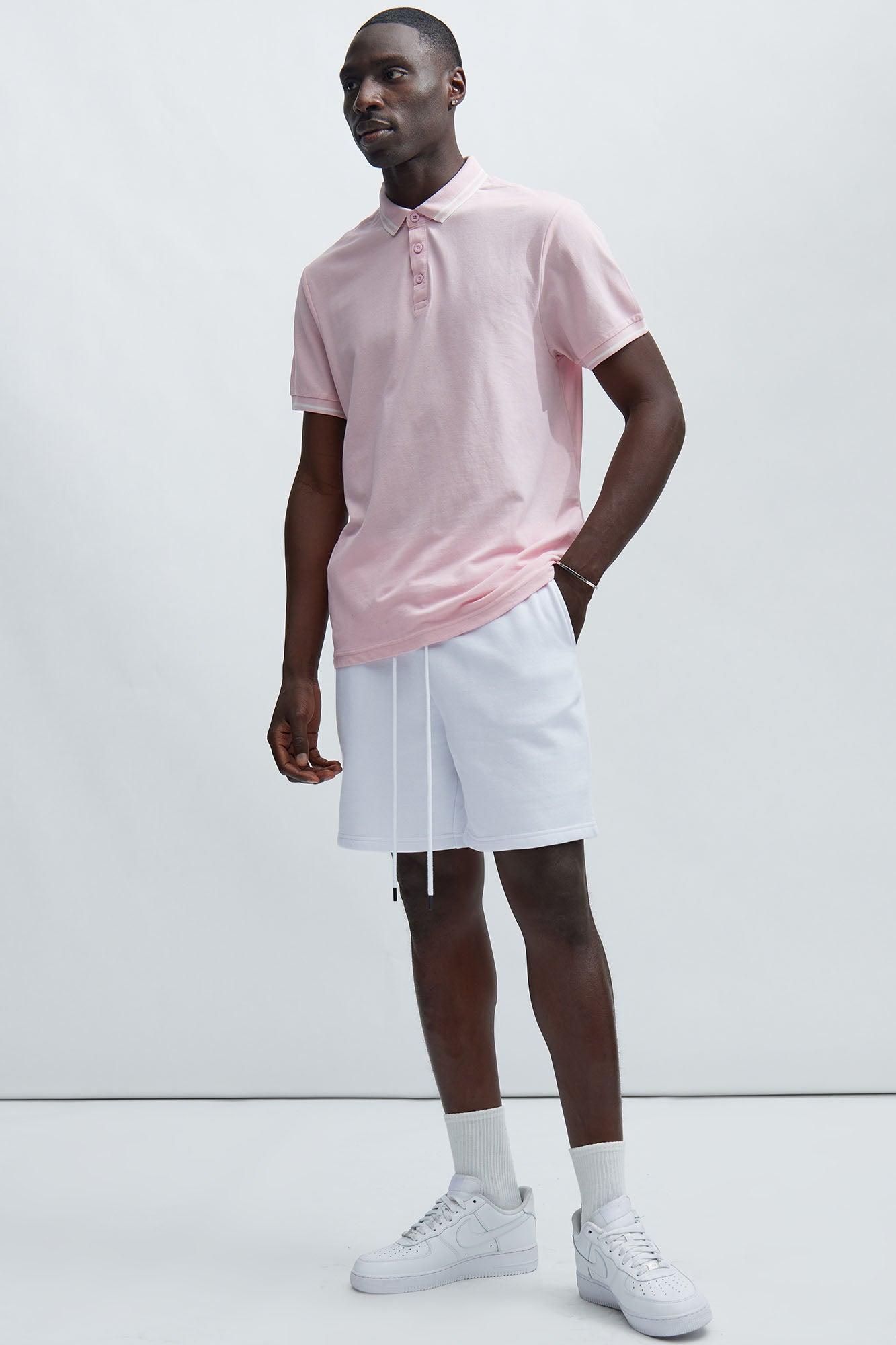 Wilson Short Sleeve Polo - Pink Product Image