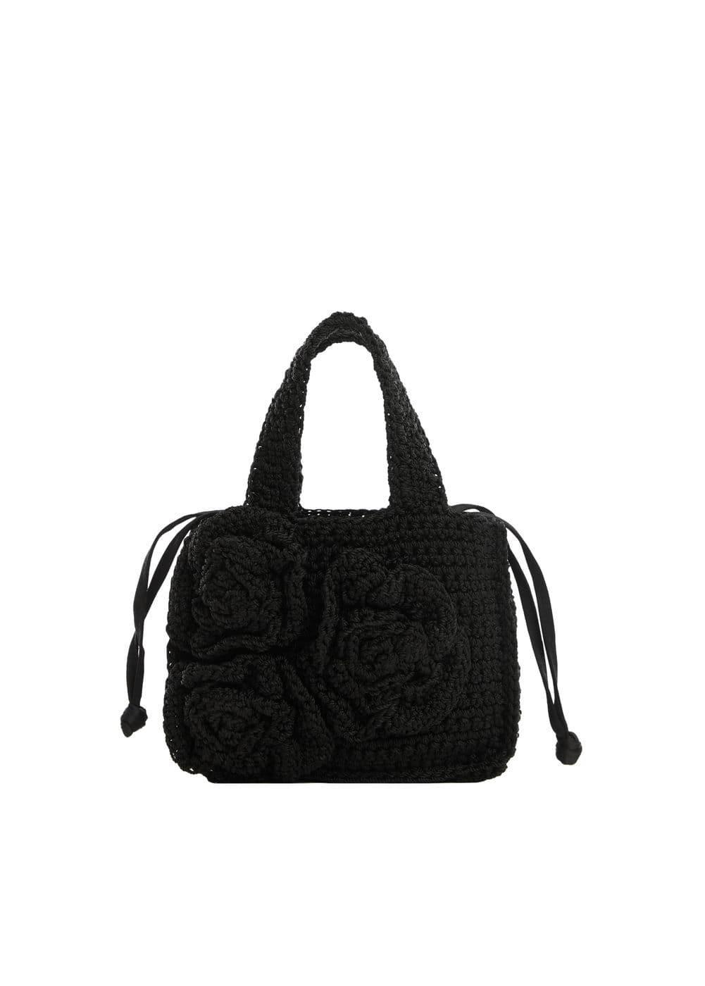 MANGO - Flowers crochet mini bag - One size - Women Product Image