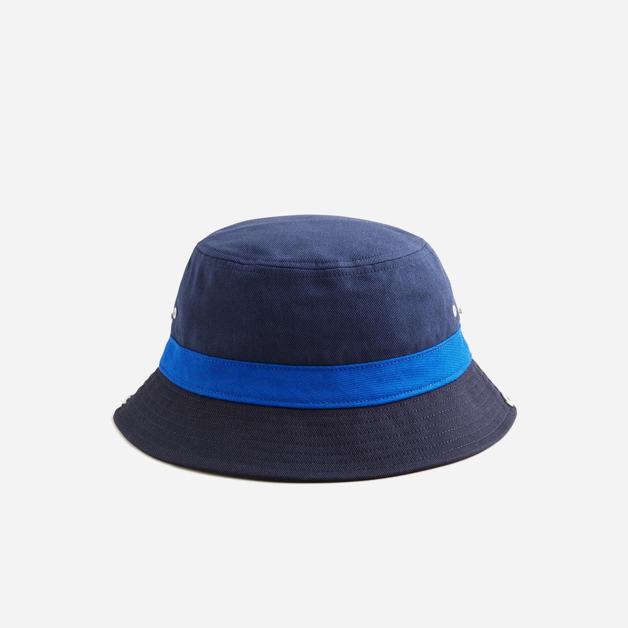 Bucket hat with snaps in denim twill Product Image