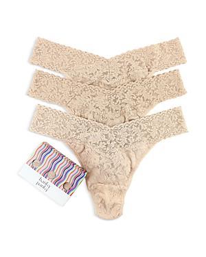 Hanky Panky Womens Signature Lace Original Thong 3 Pack - Pink Lady Product Image