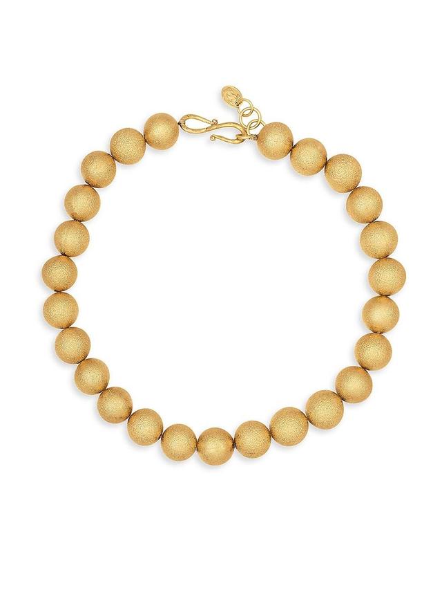 Womens Bubble 22K-Gold-Plated Beaded Necklace Product Image