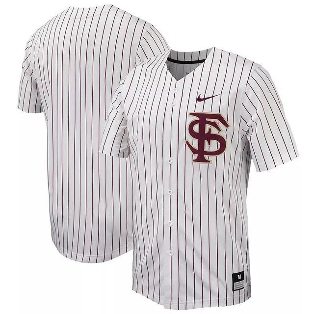 Mens Nike /Garnet Florida State Seminoles Pinstripe Replica Full-Button Baseball Jersey Product Image