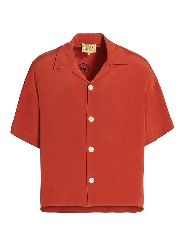 Mens Silk Short-Sleeve Shirt Product Image