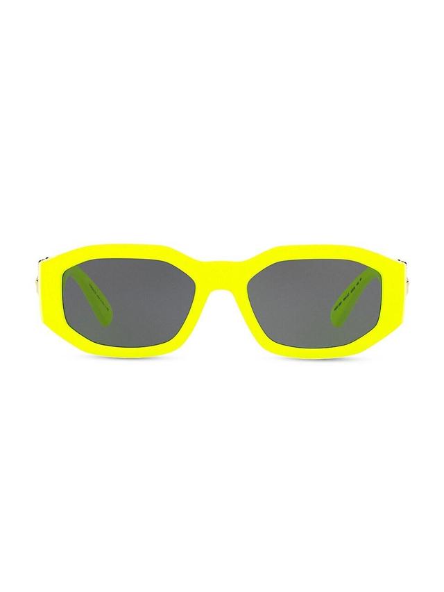 Mens 53MM Medusa Detail Oval Sunglasses Product Image