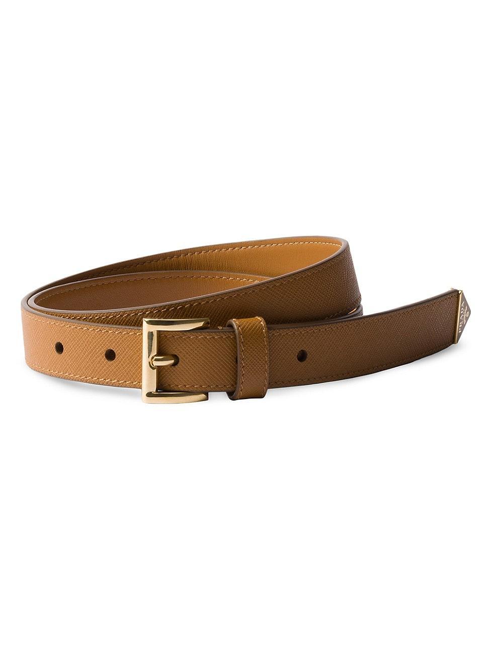 Womens Saffiano Leather Belt Product Image