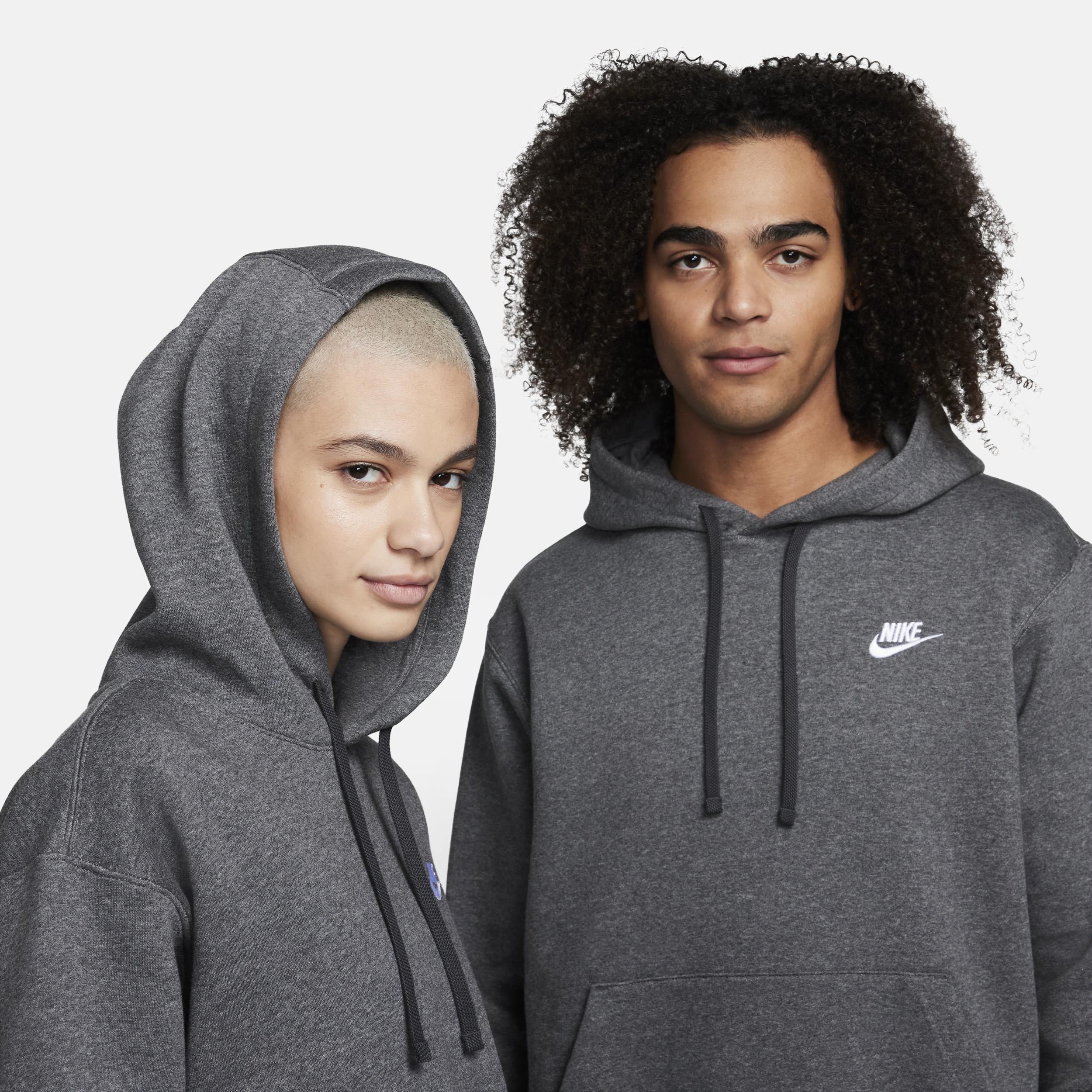 Big & Tall Nike Sportswear Club Fleece Pullover Hoodie, Mens Grey Heather Product Image