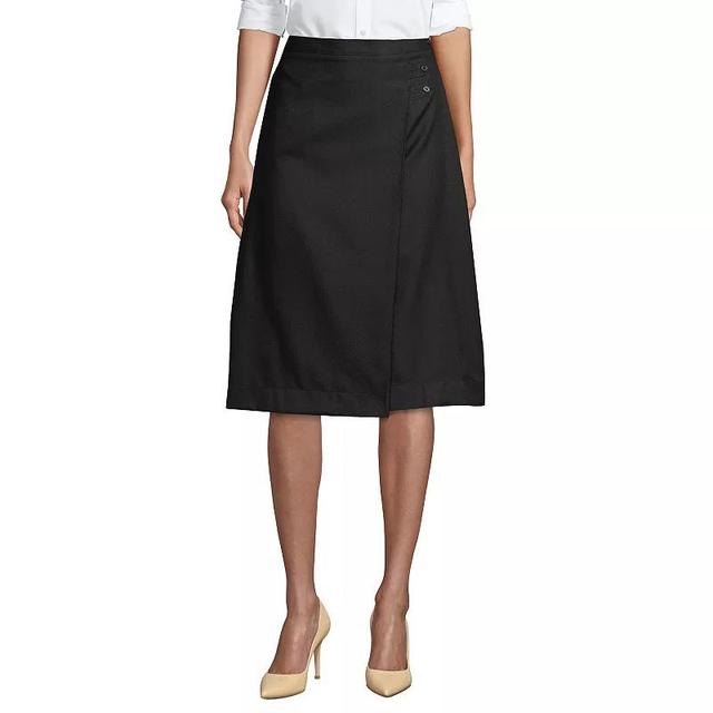 Womens Lands End Solid Below the Knee A-line Skirt Product Image