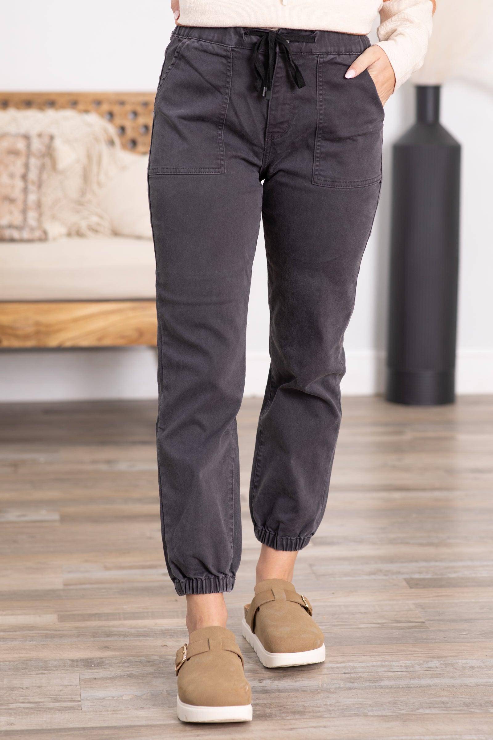 Mica Charcoal High Rise Crop Joggers Product Image