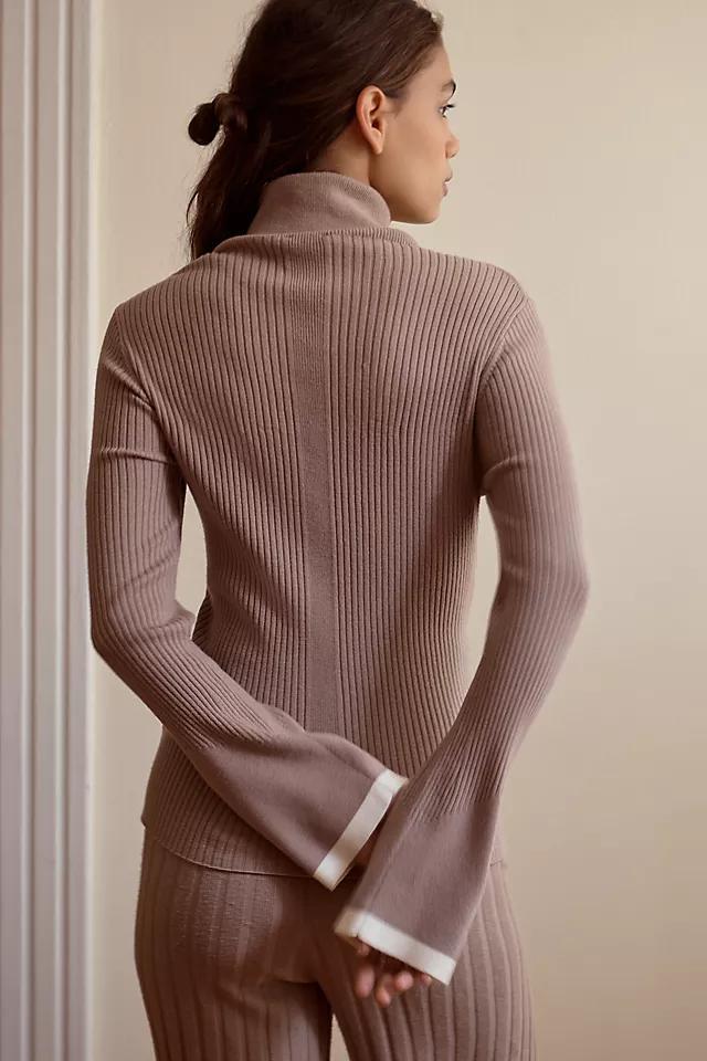 Varley Ravena Rib-Knit Turtleneck Sweater Product Image