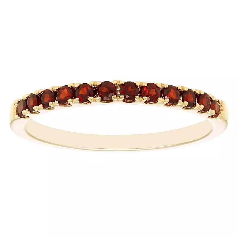 Boston Bay Diamonds 10k Gold White Sapphire Stacking Ring, Womens Red Product Image