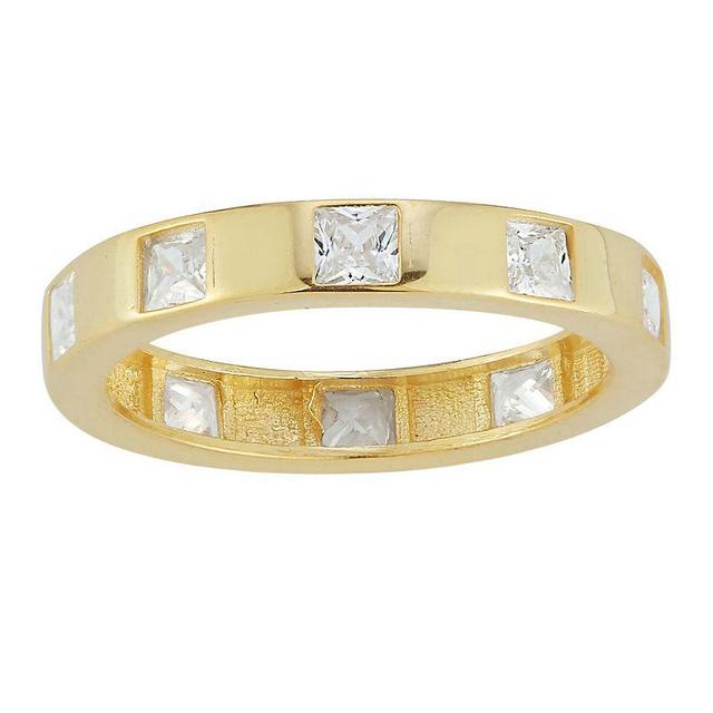 Sunkissed Sterling Cubic Zirconia Band Ring, Womens Gold Product Image