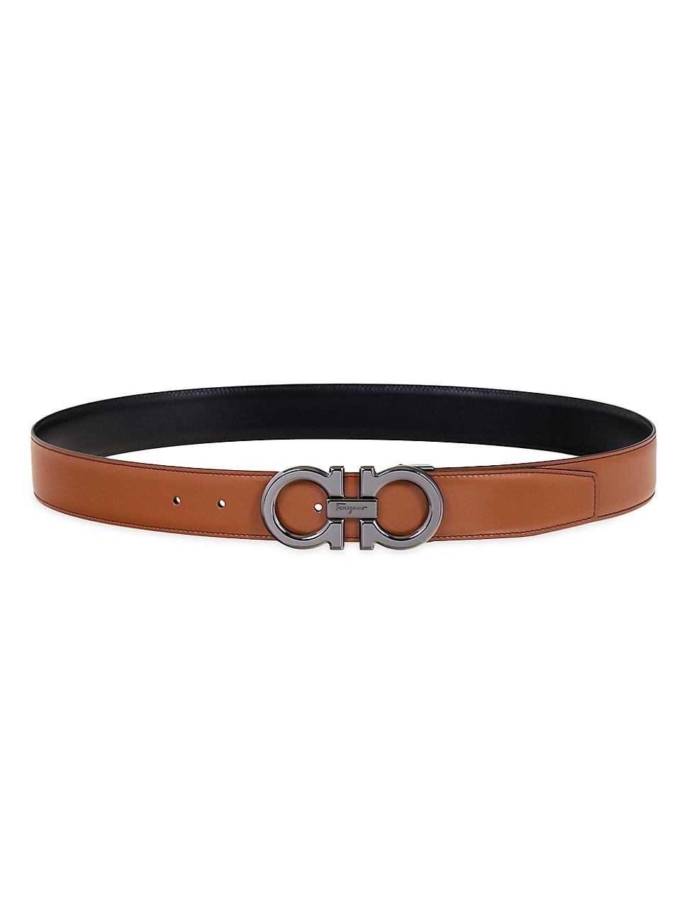 Mens Gancini Cut-to-Size Reversible Leather Belt Product Image