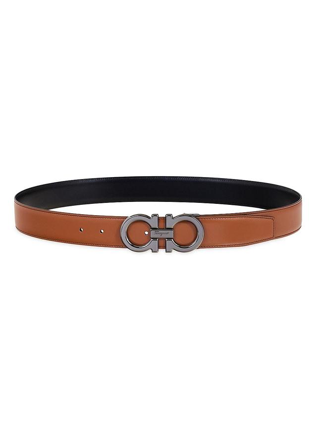 Mens Gancini Cut-to-Size Reversible Leather Belt Product Image