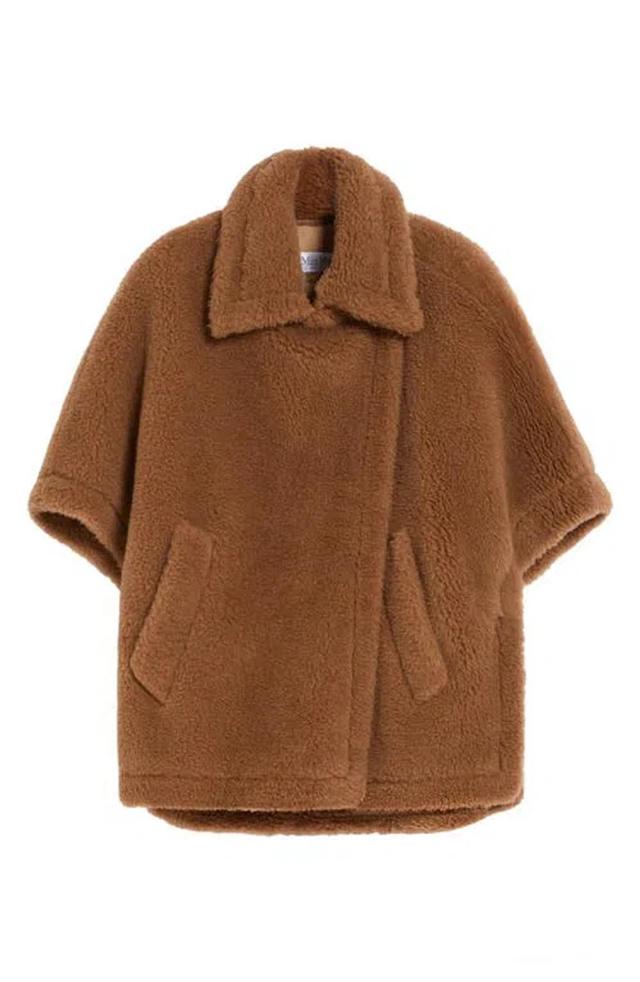 Tebe Teddy Camel Wool Cape Product Image