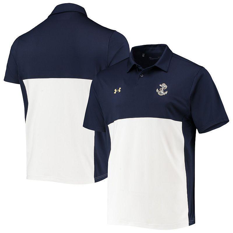 Mens Under Armour Navy Navy Midshipmen 2022 Blocked Coaches Performance Polo Shirt - Navy Product Image