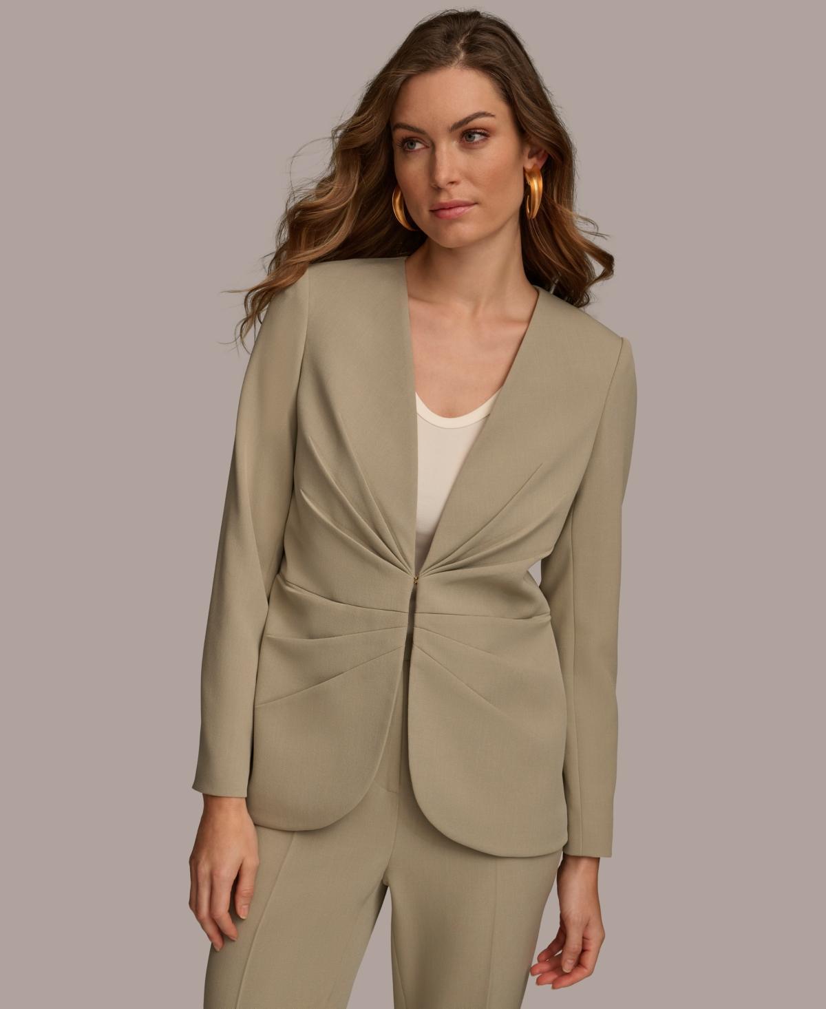 Donna Karan Womens Collarless Blazer Product Image