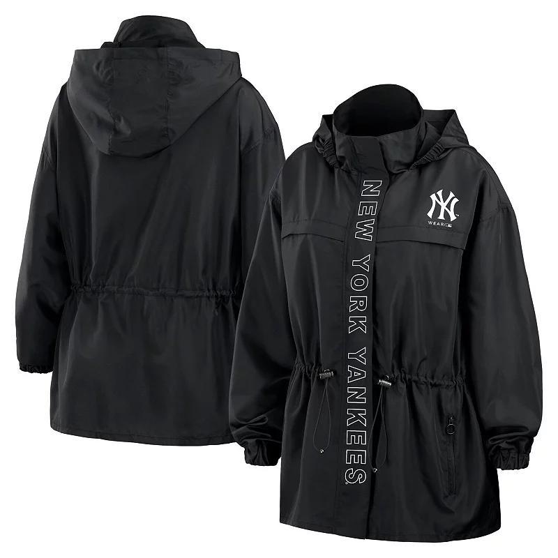 Womens WEAR by Erin Andrews New York Yankees Full-Zip Windbreaker Hoodie Jacket Product Image