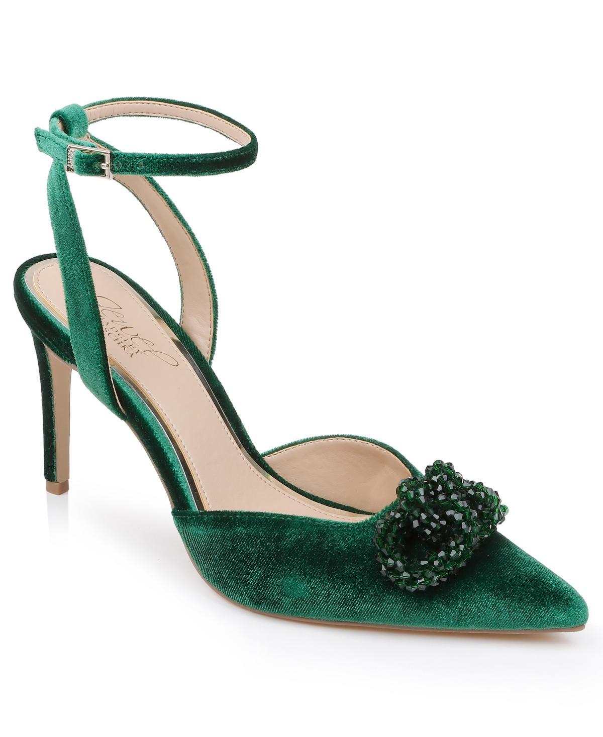 Jewel Badgley Mischka Womens Tailynn Ornamented Ankle Strap Pumps Product Image