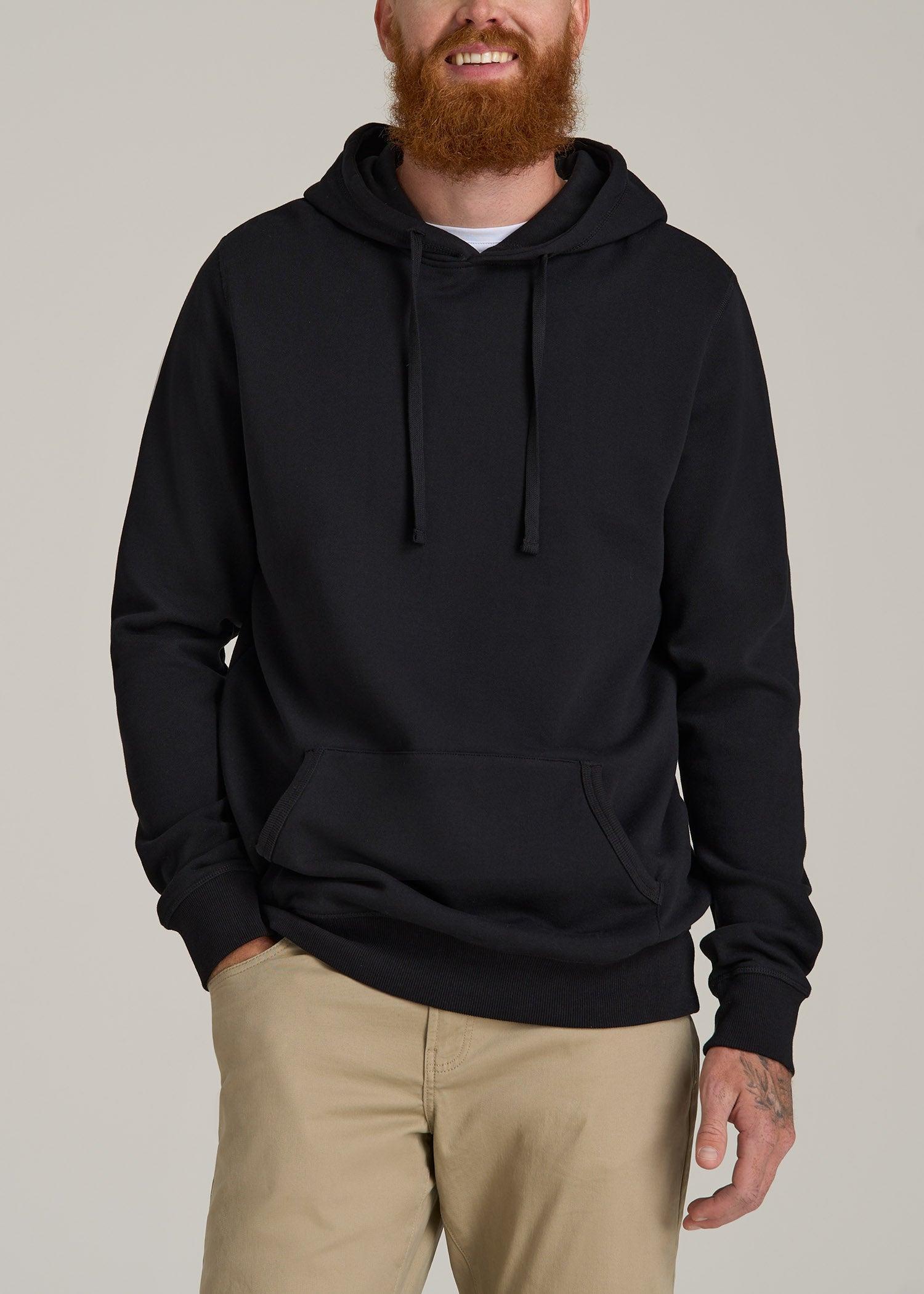 Wearever 2.0 Fleece Hoodie for Tall Men in Black Product Image