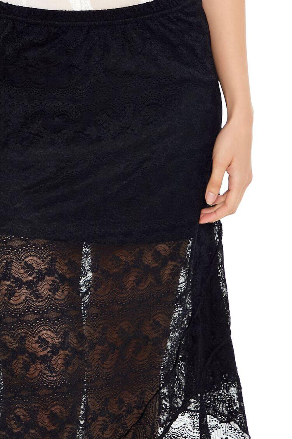 Lace Tulip-Hem Midi Skirt | Forever 21 Product Image