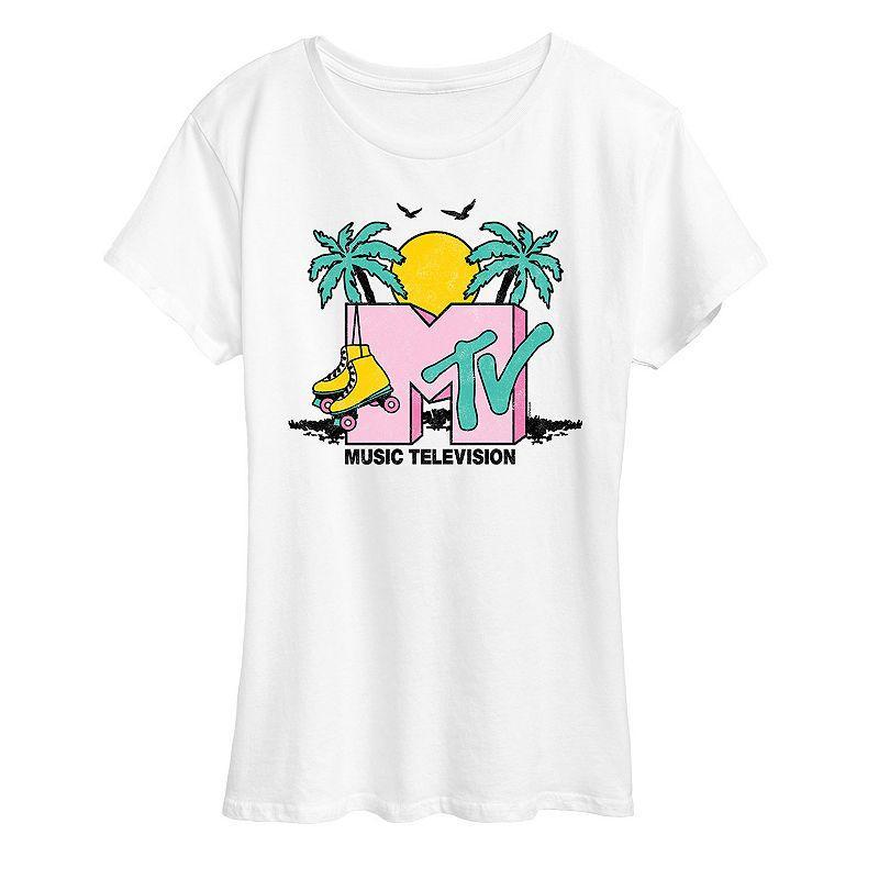 Womens MTV Malibu Roller Skate Graphic Tee Product Image