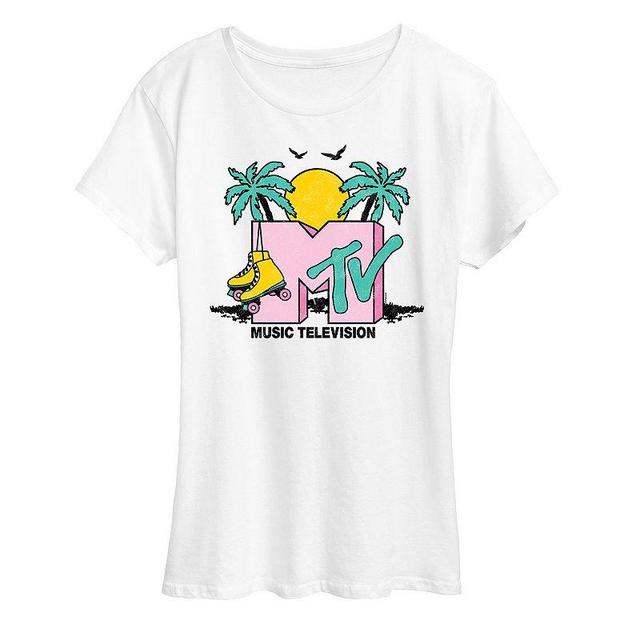 Womens MTV Malibu Roller Skate Graphic Tee Product Image