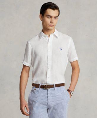 Polo Ralph Lauren Mens Short-Sleeve Linen Button-Up Product Image