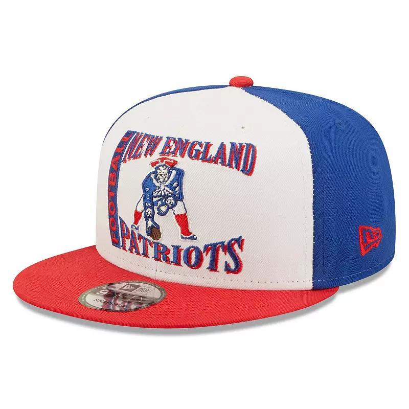 Mens New Era /Red New England Patriots Retro Sport 9FIFTY Snapback Hat Product Image