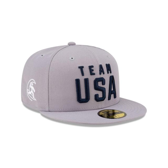 Team USA Surfing Gray 59FIFTY Fitted Hat Male Product Image