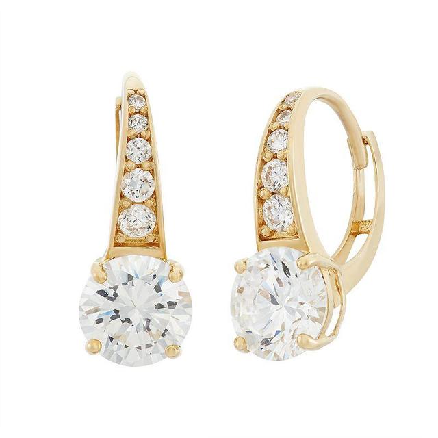 Designs by Gioelli Cubic Zirconia 10k Gold Graduate Drop Earrings, Womens, White Product Image