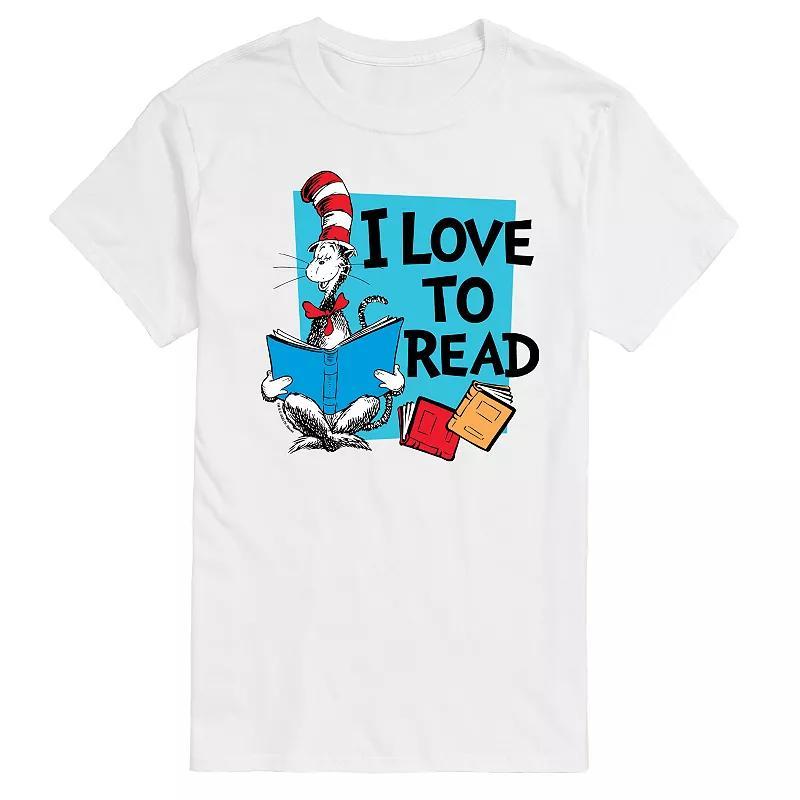 Mens Dr. Seuss The Cat in the Hat I Love To Read Graphic Tee Product Image