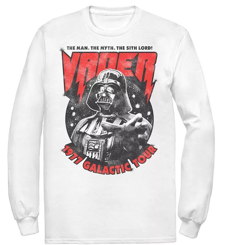 Mens Star Wars Vader 1977 Galactic Tour Metal Poster Tee Blue Product Image