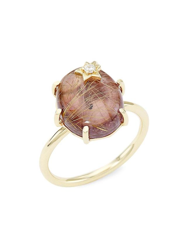 Womens Mini Galaxy 14K Yellow Gold & Multi-Gemstone Ring Product Image