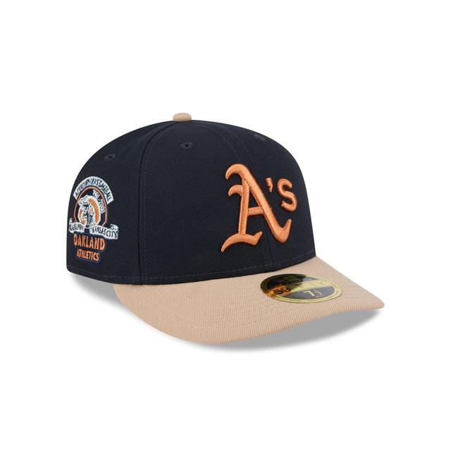 Oakland Athletics Blue Ivory Low Profile 59FIFTY Fitted Hat Male Product Image