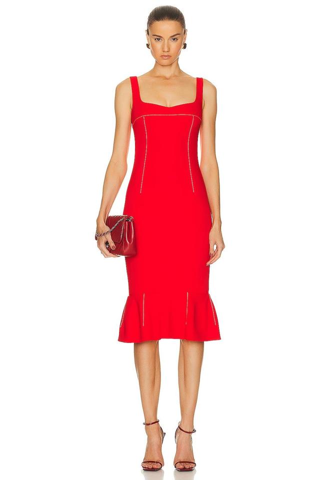 Marni Sleeveless Midi Dress in Red Product Image