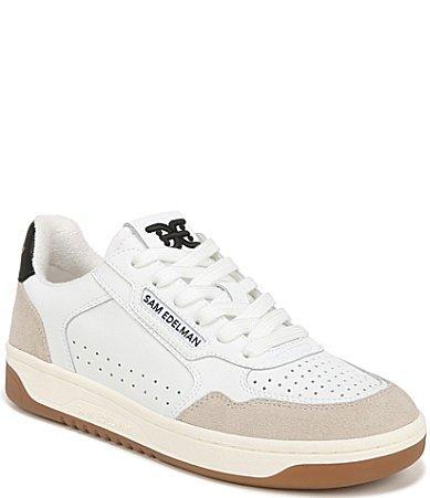 Sam Edelman Harper Leather and Suede Low-Top Retro Skater Sneakers Product Image