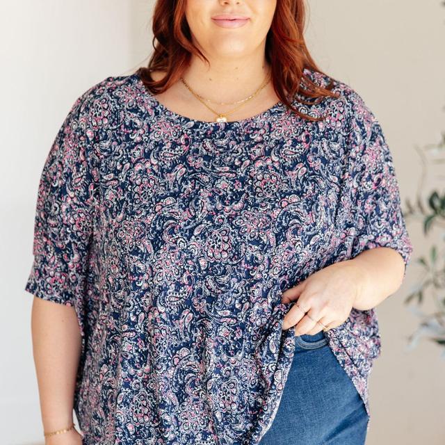 Essential Blouse in Navy Paisley Product Image