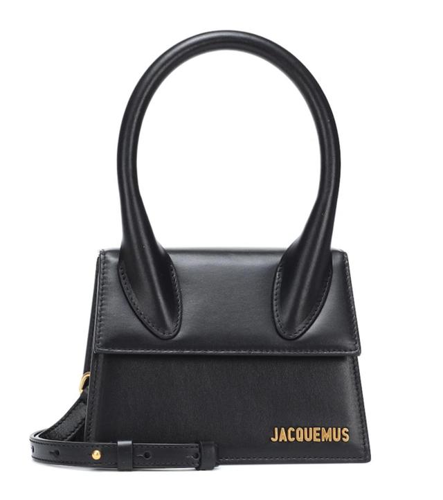 JACQUEMUS Le Chiquito Medium Leather Tote In Black Product Image