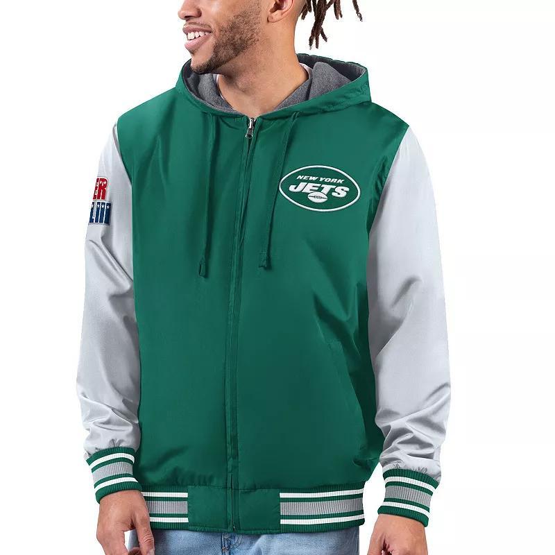 Mens G-III Sports by Carl Banks /Gray New York Jets Commemorative Reversible Full-Zip Jacket Product Image