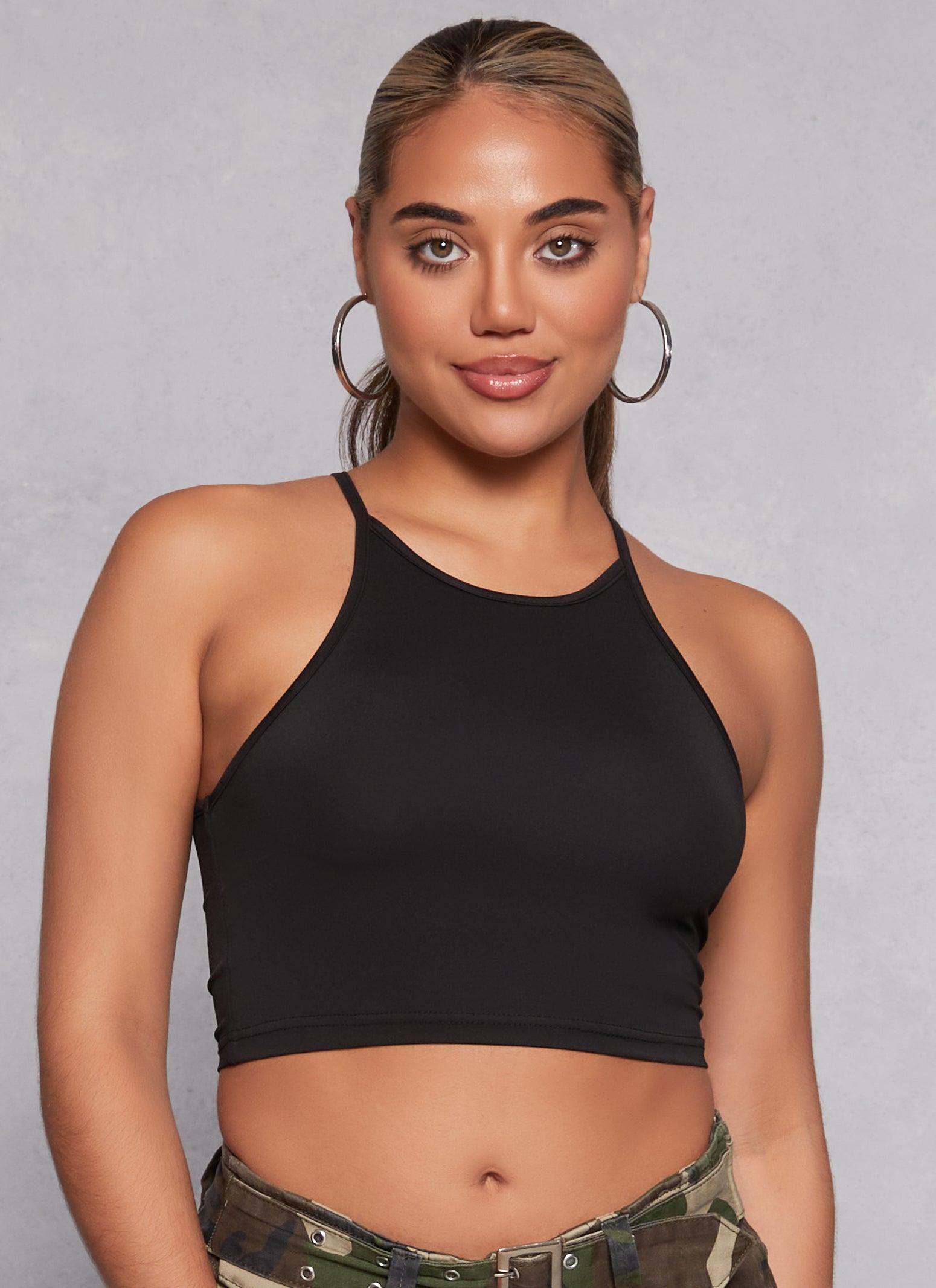 Womens Daisy High Neck Cropped Cami Product Image