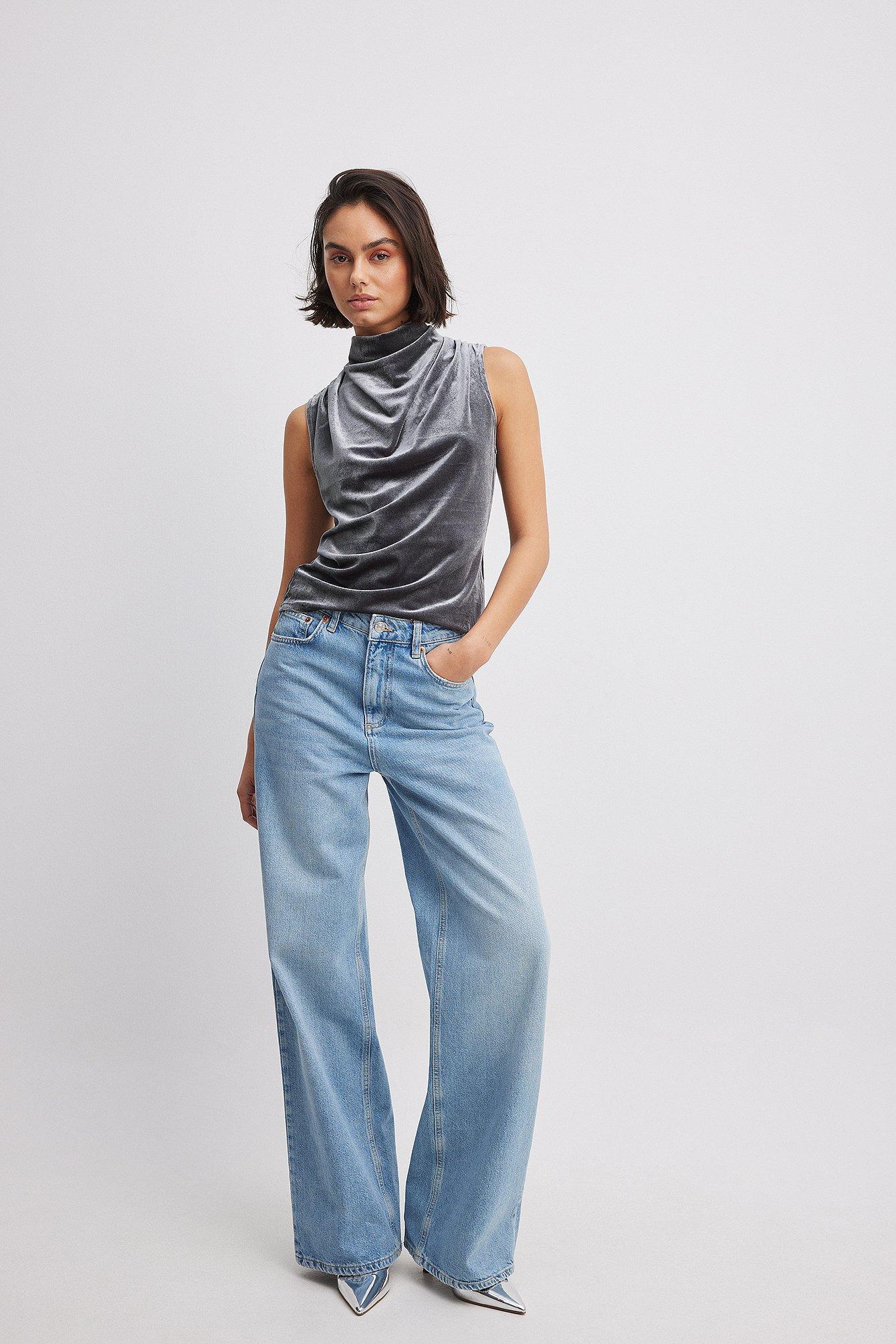 Funnel Neck Velvet Top Product Image