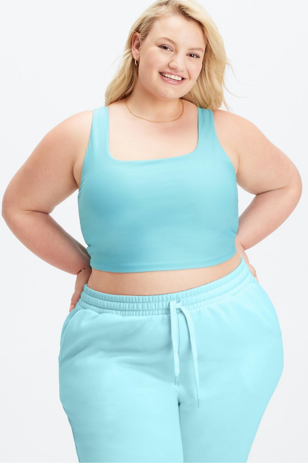 Fabletics Lydia Built-In Bra Tank Womens blue plus Size 2X Product Image