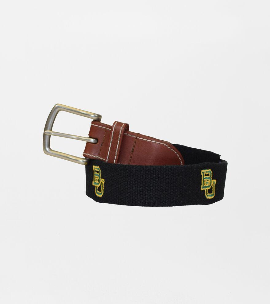 Peter Millar Mens Baylor University Belt | Color: Black | Size: 44 Product Image